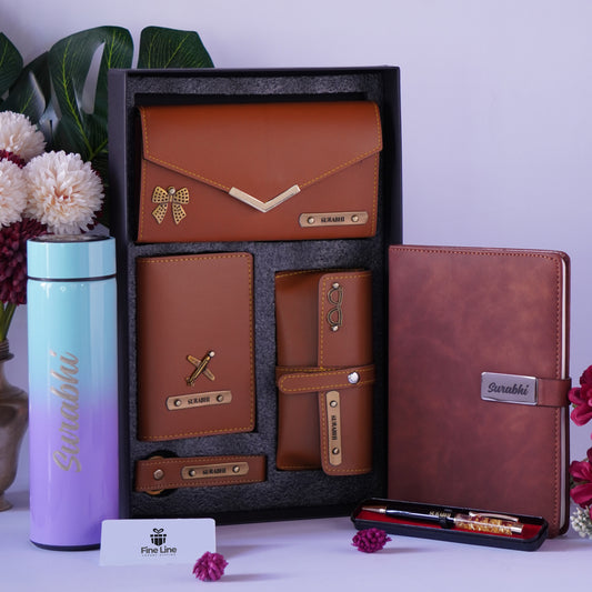 Personalized 7-in-1 Special Hamper for Women - Includes Diary and Pen