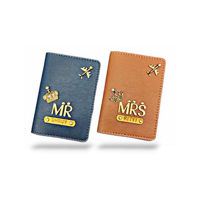 Mr & Mrs Personalized Couple Passport Cover