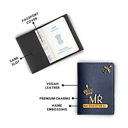 Mr & Mrs Personalized Couple Passport Cover