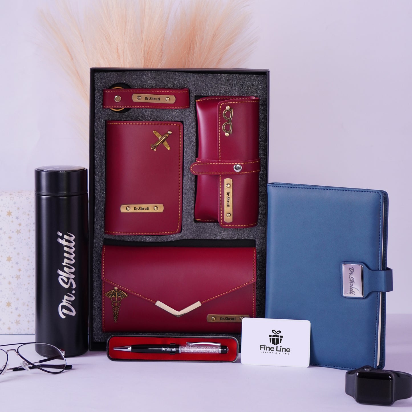 Personalized 7-in-1 Special Hamper for Women - Includes Diary and Pen