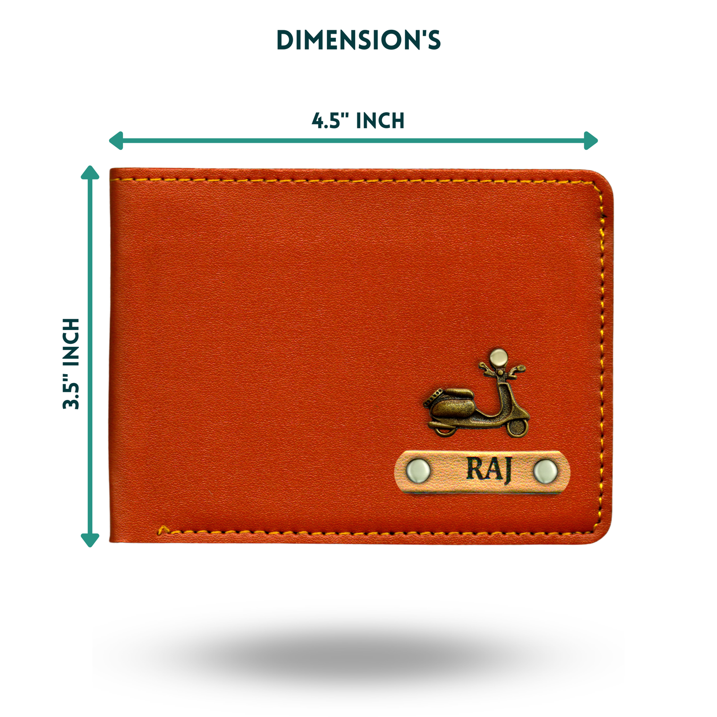 Personalized Mens Wallet With Charm