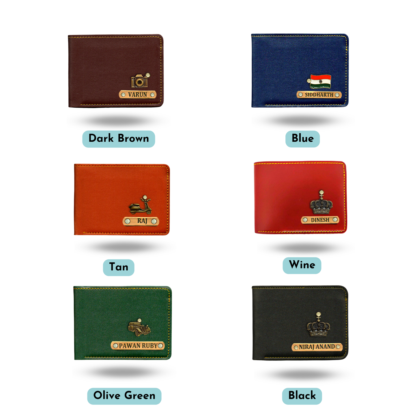 Personalized Mens Wallet With Charm